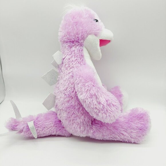 Build A Bear Purple Silver Sparkle Stegosaurus Dinosaur Plush 14” Stuffed Toy - Picture 5 of 8